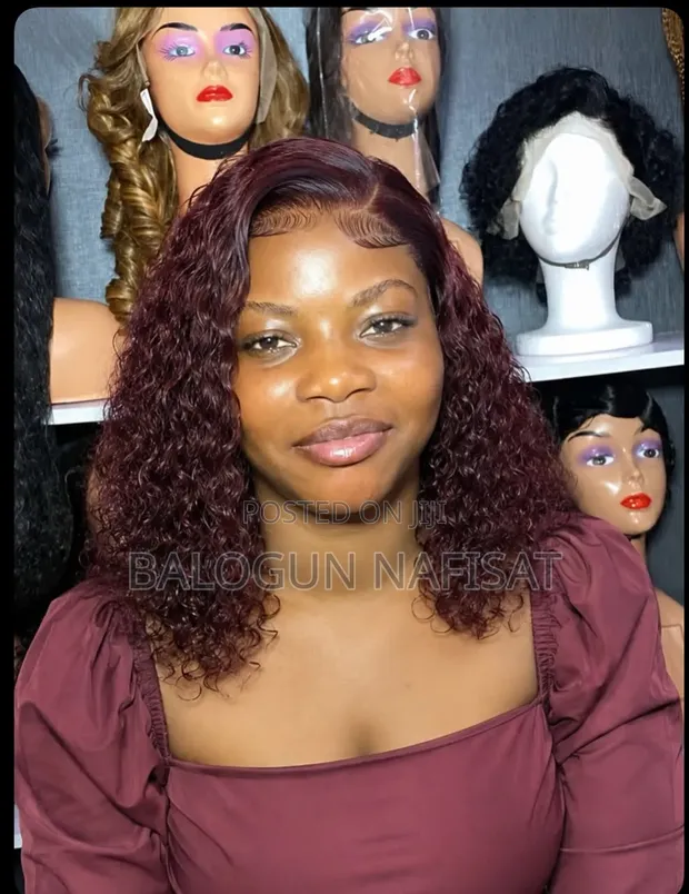 Human Hair Blend Bob Wig - 14" Pixie Cut - 1