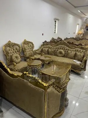 Direct Turkey Royal Chairs Set with Center Table & Stools