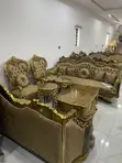 Direct Turkey Royal Chairs Set with Center Table & Stools - 2
