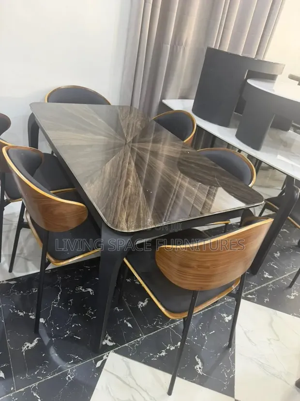 Modern 6-Seater Dining Set - Imported Marble Top - 1