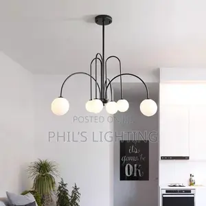 Nordic Minimalist Glass Globe Chandelier