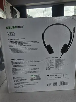 Salar V38V Stereo Headphones with Boom Mic