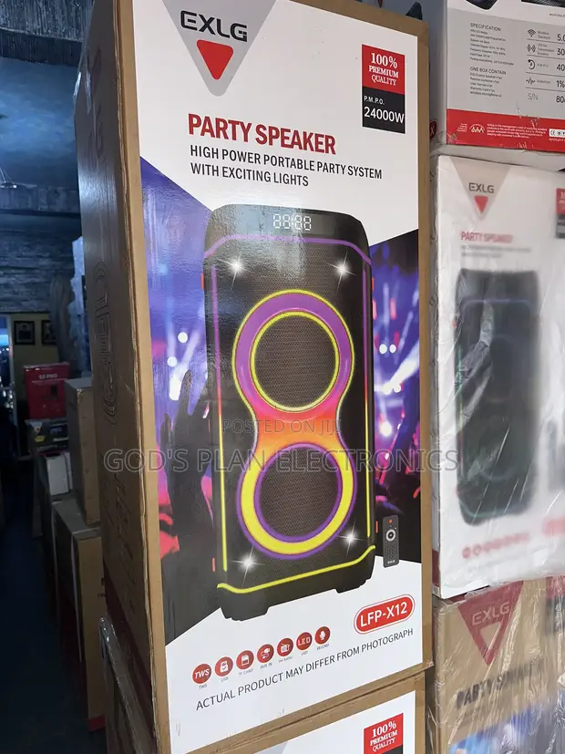 Exlg Rechargeable Outdoor Party Speaker with Microphone - 1