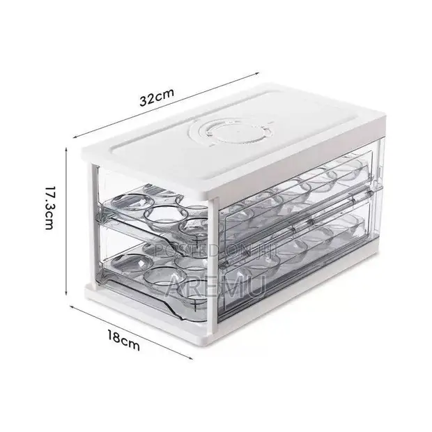 2-Layer Acrylic Drawer Egg Rack - 1