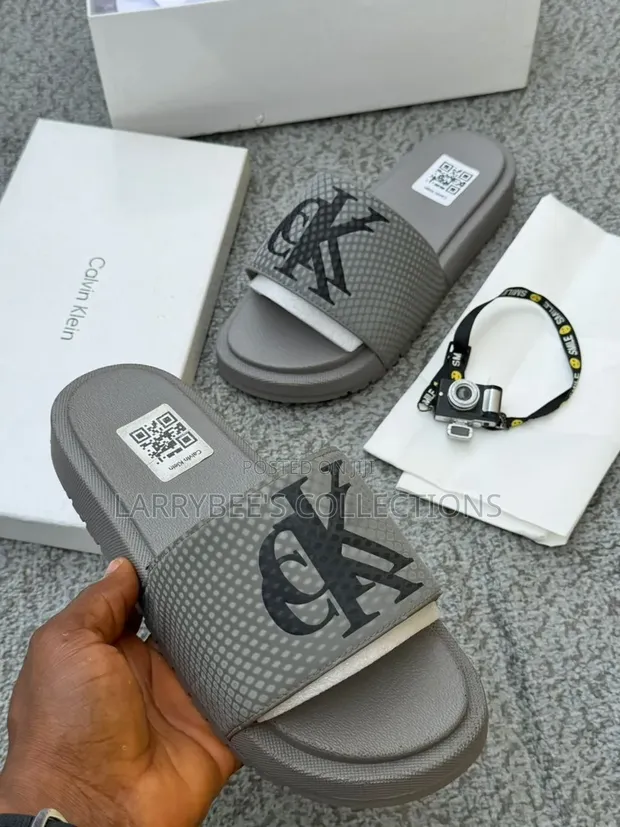 Calvin Klein Classic Gray Slides - Mazan Girman 40-41 - 1