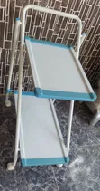 Foldable 2-Tier Metal Trolley da 4 Wheels - 1