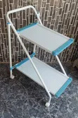Foldable 2-Tier Metal Trolley da 4 Wheels - 2