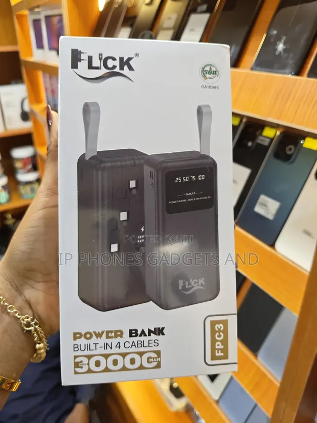 FLCK FPC3 30000mAh Power Bank Mai 4 Cables da LED Display - 1