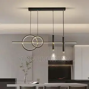 Modern Luxury LED Pendant Chandelier - Ring & Linear