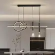Modern Luxury LED Pendant Chandelier - Ring & Linear - 2