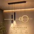Modern Luxury LED Pendant Chandelier - Ring & Linear - 3