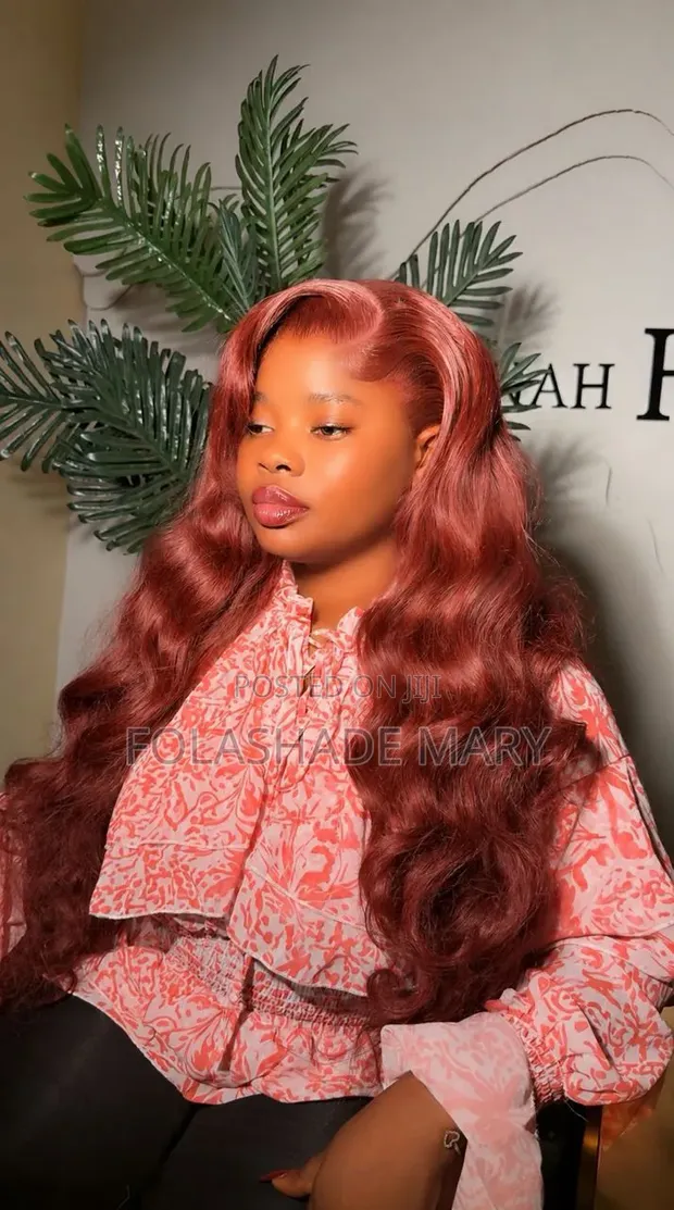 Lush Human Hair Wig - Ginger/Other Color - 1