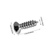 18pcs Guitar Pickguard Screws, Chrome Type 3 Silver - 2
