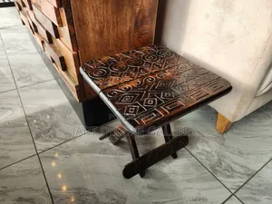Stylish African Crafted Wooden Side Table