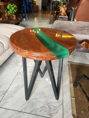 Epoxy Wooden Side Table - Brand New