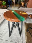 Epoxy Wooden Side Table - Brand New - 1