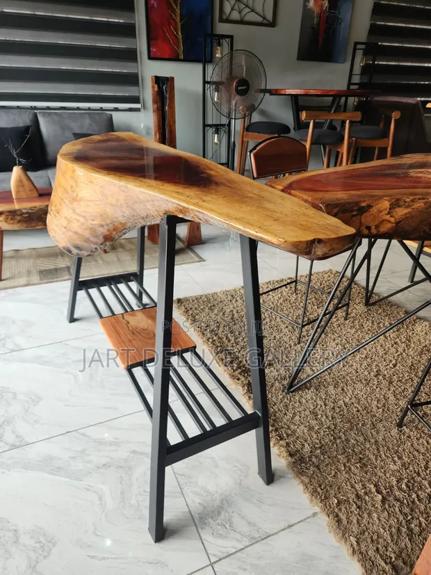 Unique Epoxy Wooden Console Table - 1