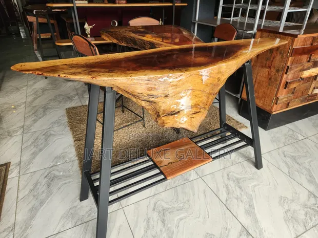 Stylish Wooden Epoxy Console Table - 1