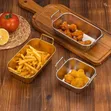 Stainless Steel Gold Serving Plate for Chicken & Chips - 2