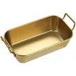 Stainless Steel Gold Serving Plate for Chicken & Chips - 3