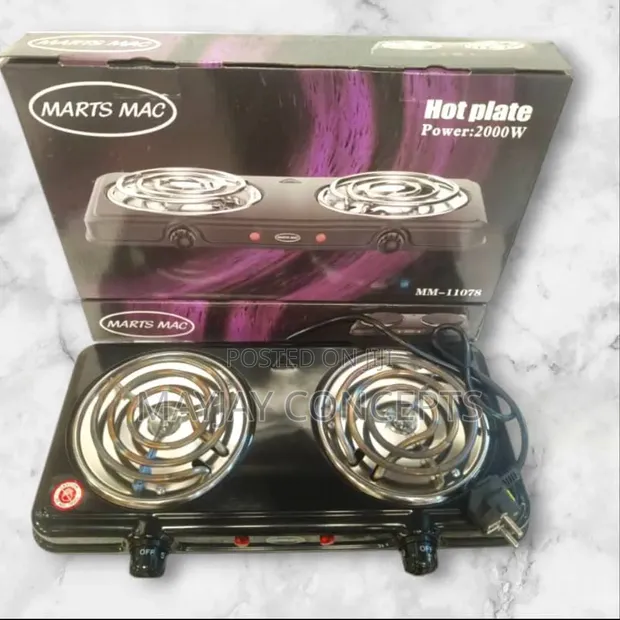 Marts Mac MM-11078 2000W Double Electric Hot Plate - 1