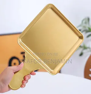 High Quality Stainless Steel Golden Square Platter