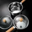 Quality Stainless Steel Sauce Pot with Lid (22cm) - 2
