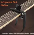 Guitar Capo with 5 Picks & Holder - 3