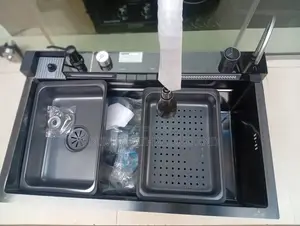 Multifunctional Waterfall Kitchen Sink with Mixer Tap