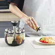 6-Piece Spice & Seasoning Bottle Set with Revolving Rack - 1