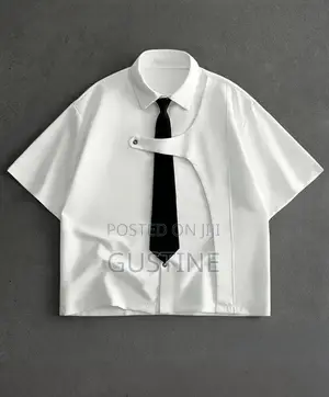 Gustine Wears Detailed Overlap Shirt