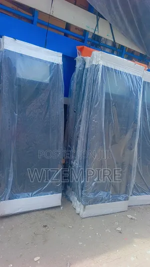 Brown PVC Toilet Door with Glass - Brand New