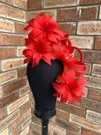 Red Rose Fascinator - 1