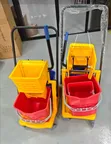 Commercial Double-Bucket Mop Wringer Trolley - 2