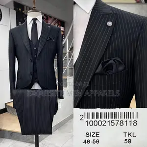 Ramzotti Formal 3-Piece Slim Fit Stripe Turkish Men's Suit