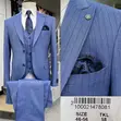 Ramzotti Formal 3-Piece Slim Fit Stripe Turkish Men's Suit - 5