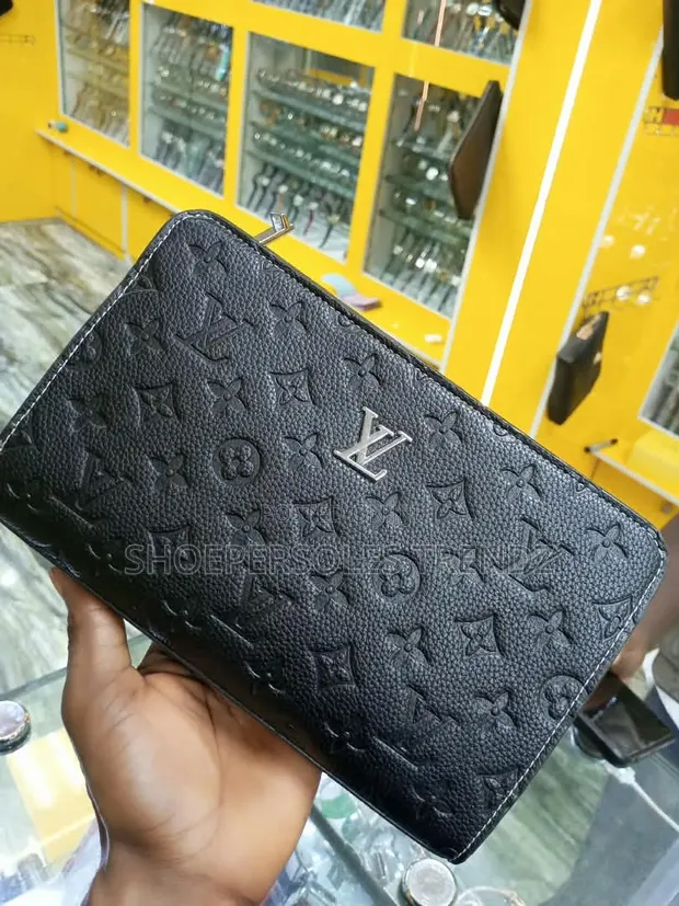Classy Leather Armpit Purse - Black - 1