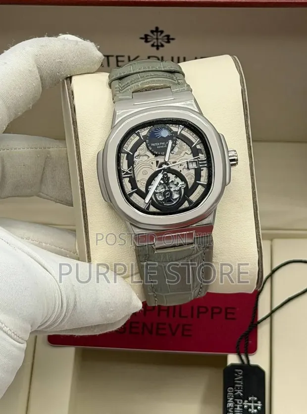 Patek Philippe Leather Watch with Double Patek Lock - 1