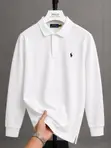 Rigar Polo Ralph Lauren Mai Dogon Hannu Na Gargajiya - 4