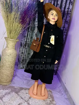 Jean Gown with Hat for Girls