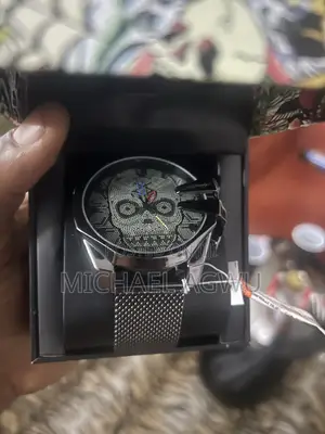 Ed Hardy Skull Face Wrist Watch