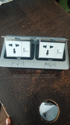 13A Double Socket Floor Box with Data Outlets | UK Brand