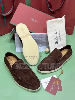 Gaskiyar Loro Piana Summer Walk Loafers - Brown Suede