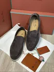 Gaskiyar Loro Piana Summer Walk Loafers - Brown Suede - 2