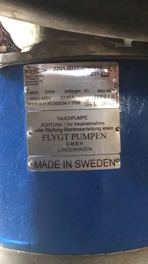 Flygt Submersible Water Pump 37kW