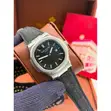 Luxury Square Dial Men's Denim Strap Quartz Watch - 3