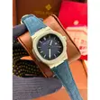 Luxury Square Dial Men's Denim Strap Quartz Watch - 4