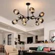 Modern Luxury Smoked Glass Chandelier LED Ceiling Light - 2