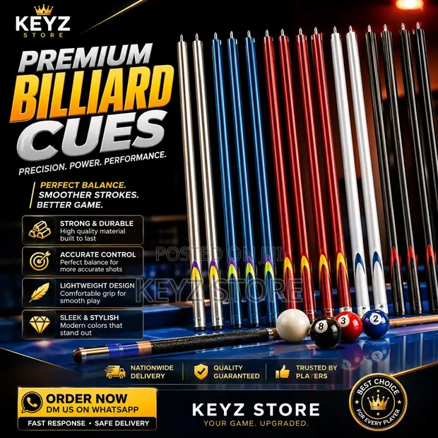 Fiber Snooker Cue Sticks - 1