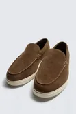 Original Zara Men's Loafers - Brown Suede - 2